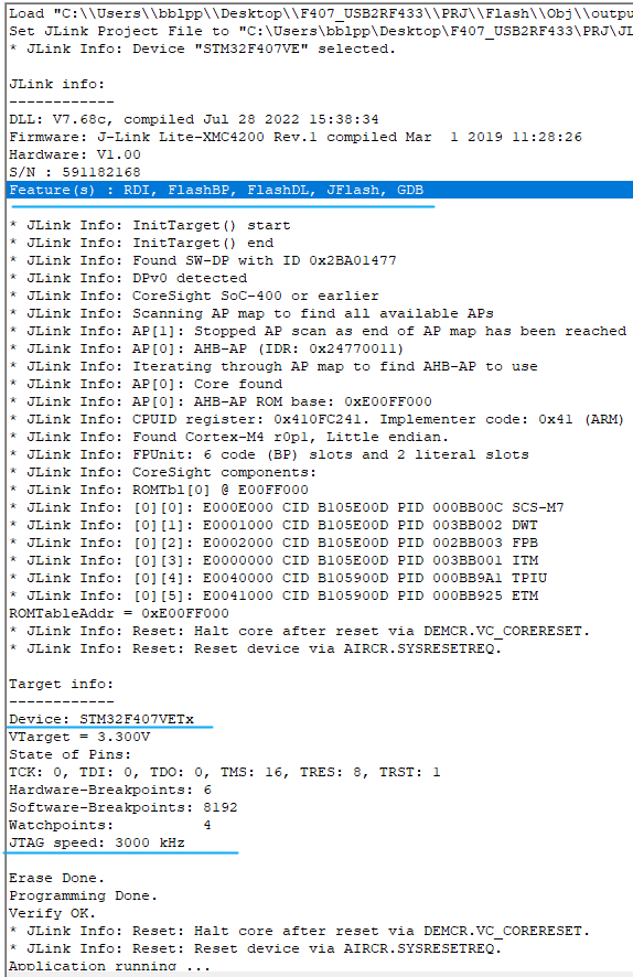 JLink MXC Download 407