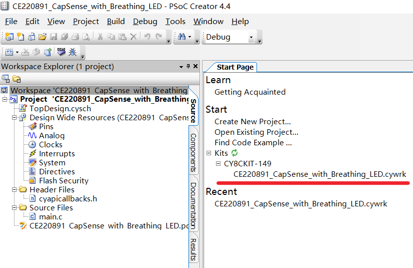PSoC Creator Start