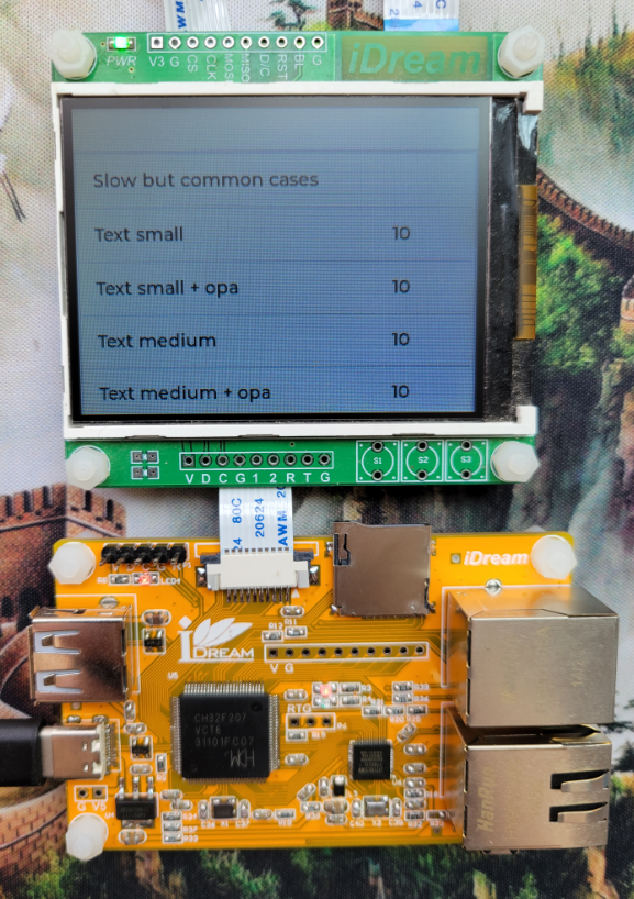 CH32F207 Lvgl Benchmark