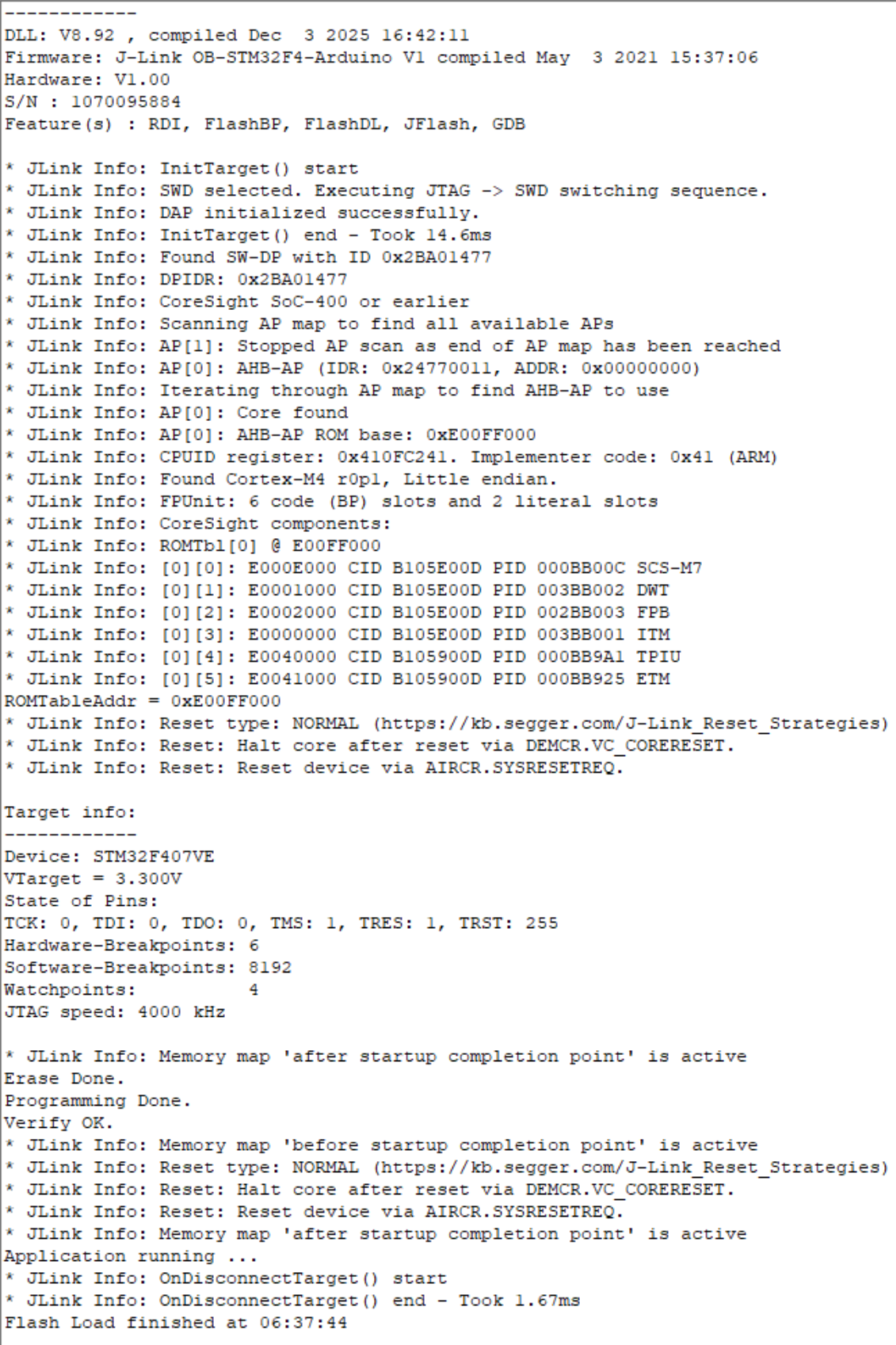 J-Link OB STM32F4-Arduino